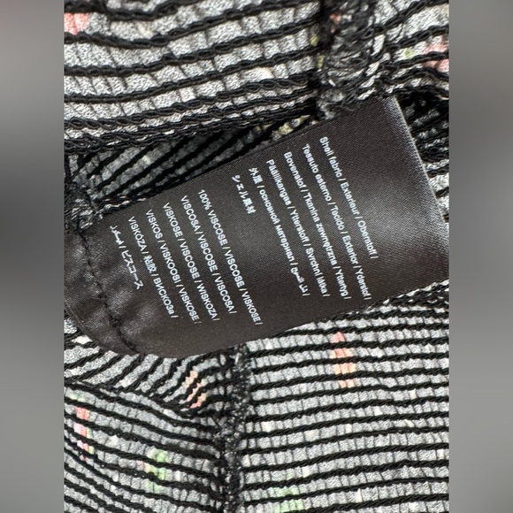 FARM RIO Dress Mini Tiny Fruits Smocked Puff Sleeve Ruffle Sz S Black Multicolor - Picture 9 of 9